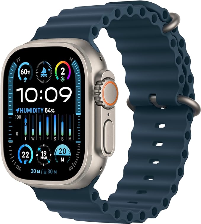 Apple Watch Ultra 2 GPS + Cellular 49mm Titanium Case with Ocean BandWearablesNext level adventure.The most rugged and capable Apple Watch pushes the limits again. Featuring the all-new S9 SiP. A magical new way to use your watch without touching the scre